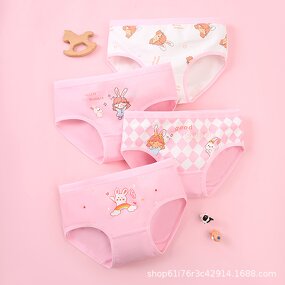 Girls Briefs Manufacturer - 2025 New Cartoon Pure Cotton for Kindergarten Cross-border