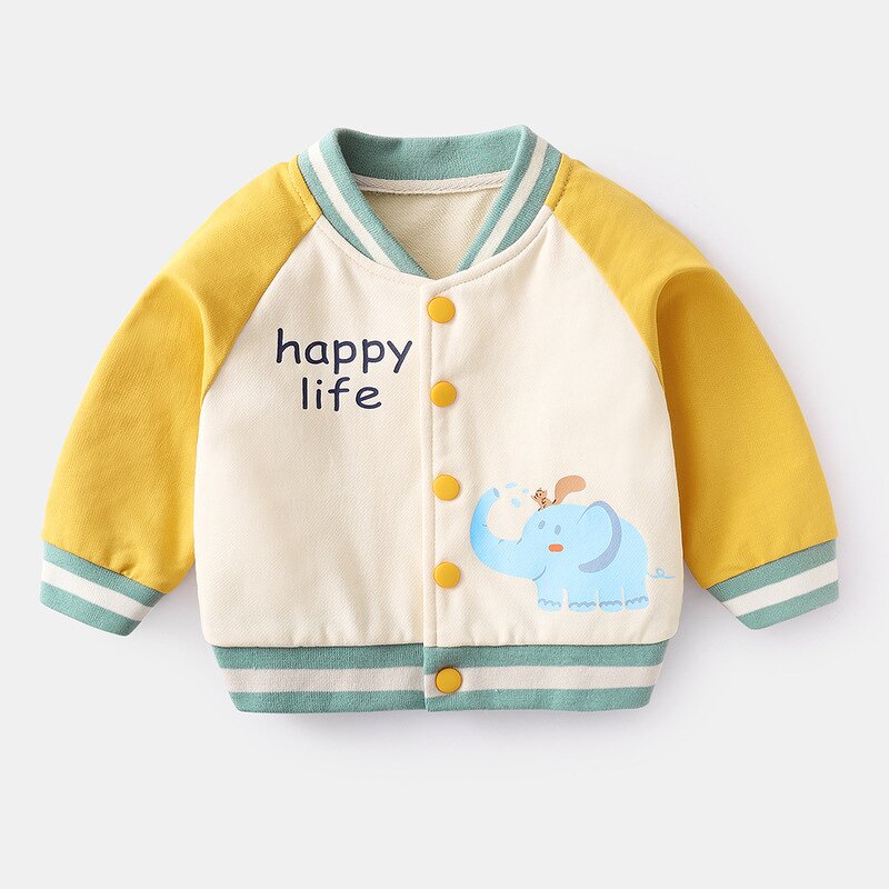 Baby Cartoon Jacket Manufacturer - Spring Autumn Children's Top Boys Girls Thin Baseball Korean Spring