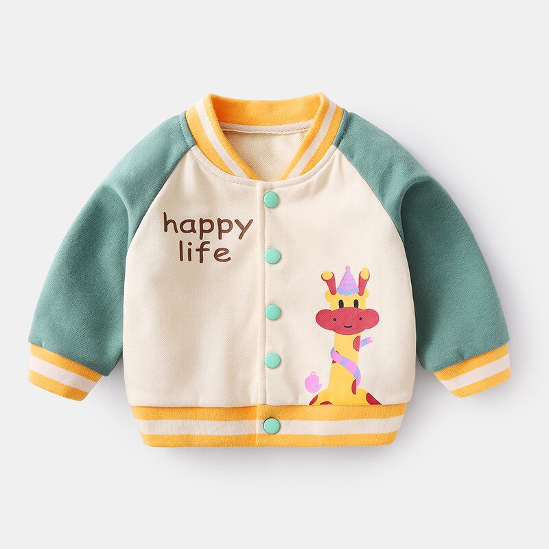 Baby Cartoon Jacket Manufacturer - Spring Autumn Children's Top Boys Girls Thin Baseball Korean Spring