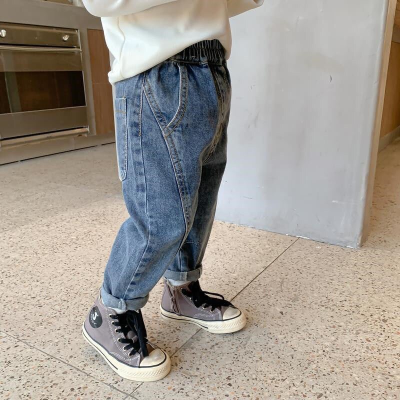 Boys Jeans Manufacturer - Spring Autumn Korean Baby Pants Children Wearing Long Pants Radish Pants