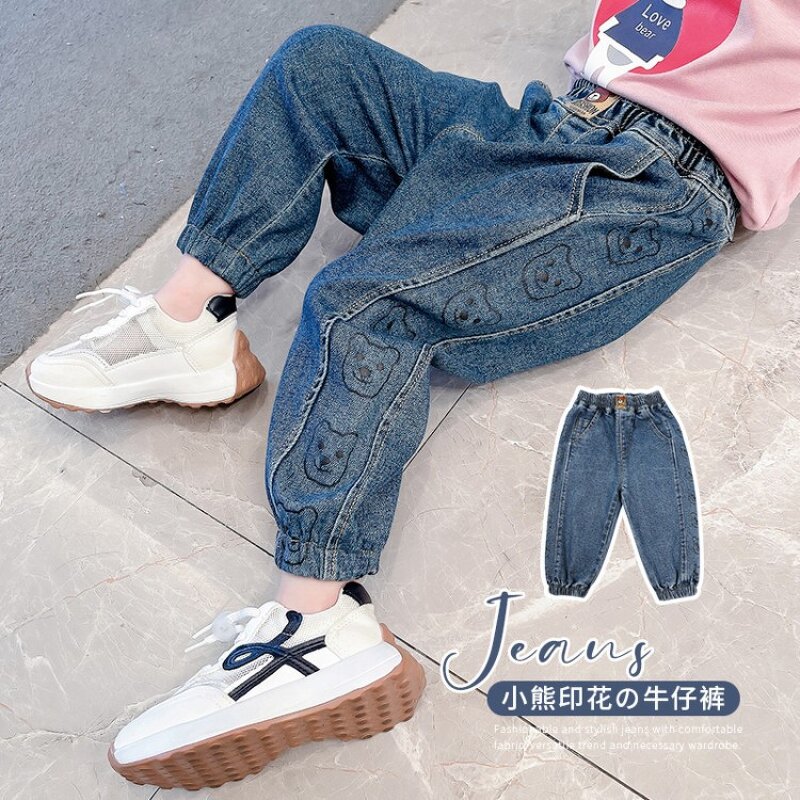 Children's Western Pants Manufacturer - Spring Autumn 2023 New Autumn Girl Baby Bear Pants