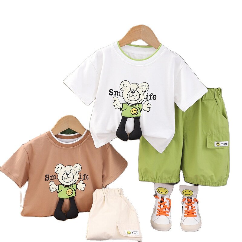 Children's Clothing Sets Manufacturer - Cheap Price 2023 Toddler Boys 2 Piece Set Female Children Summer