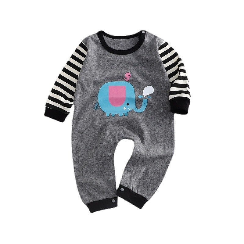 Infant Clothing Manufacturer - Spring Autumn 2023 New Crane Babies Open Crotch Newborn Pajamas