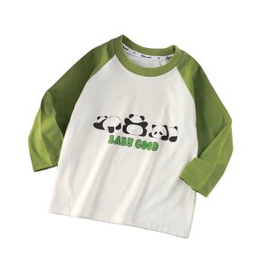 Children's T-shirt Manufacturer - 2025 Spring Autumn New 100% Cotton Boy Top Long Sleeve Girl Cotton Clothes & OEM