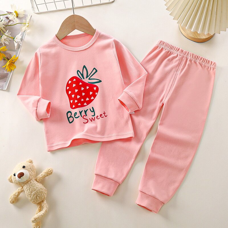 Children's Underwear Suits Manufacturer - Pure Cotton 2025 Spring New Boys Pajamas Girls Baby Autumn Clothes
