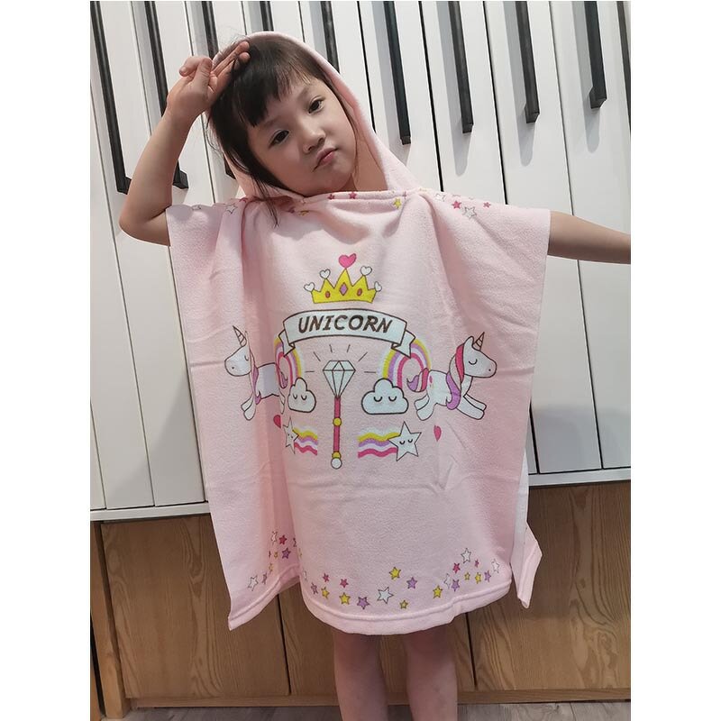 Baby Beach Robe Manufacturer - Wholesale Cartoon Printed Hooded Bath Towel High Water Absorption Cloak for Kids