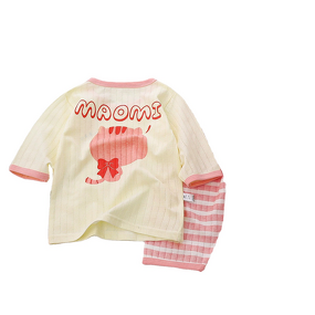 Children's Home Clothes Suit Manufacturer - Pure Cotton 2025 Summer New Baby Pajamas Boys Girls 1-9 Years
