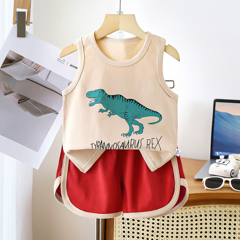 Children's Vest Suit Manufacturer - 2025 Summer New Pure Cotton Baby Sleeveless Boys Shorts Korean