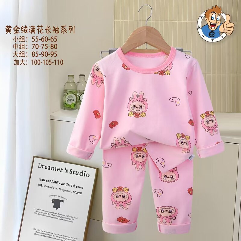 Children's Underwear Suits Manufacturer - 2025 Autumn Winter Cotton Home Clothes Long-sleeved Pajamas