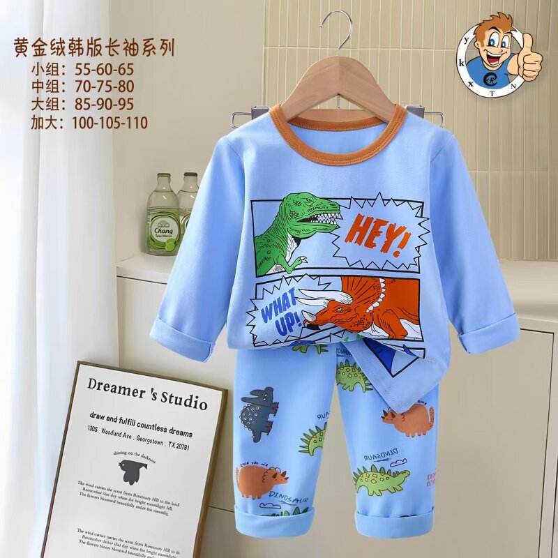 Children's Thermal Underwear Suit Manufacturer - 0-10 Years Casual Boys Girls Autumn Winter Baby Factory