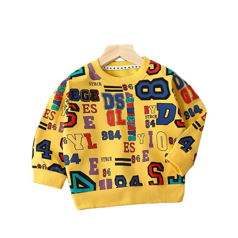 Kids T-shirt Manufacturer - Wholesale 25 New Spring Autumn Printed for Middle Large Children Cartoon Single-piece