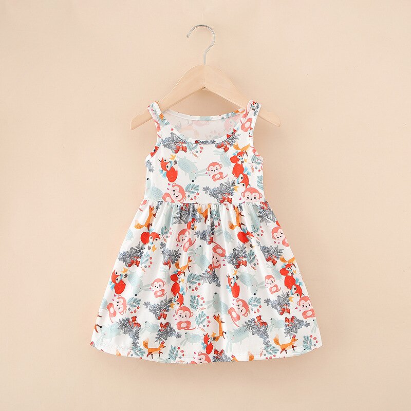 Girls A-line Skirt Manufacturer - Summer Korean Young Children Universal Printed Milk Silk Children's