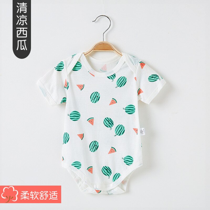 Baby Fart Clothes Manufacturer - Hot-selling Summer Thin New Children's Clothes Short Sleeves Triangular Climb Body