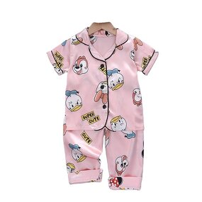 Children's Pajamas Manufacturer - 2023 Autumn New INS Korean Cartoon Air Conditioning Pajamas 90-160 Cm