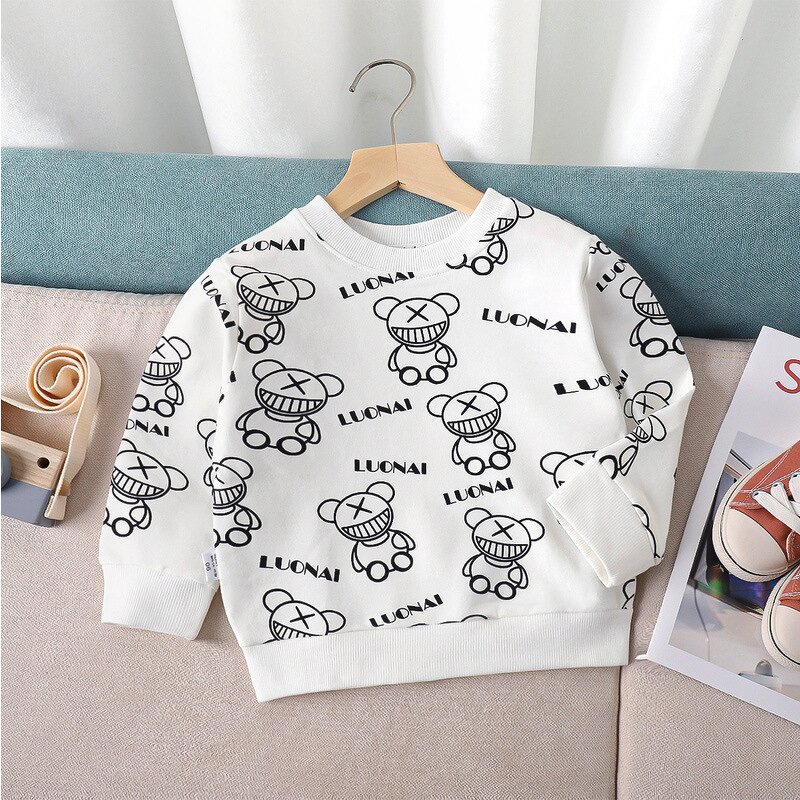 Kids T-shirt Manufacturer - Wholesale 25 New Spring Autumn Printed for Middle Large Children Cartoon Single-piece