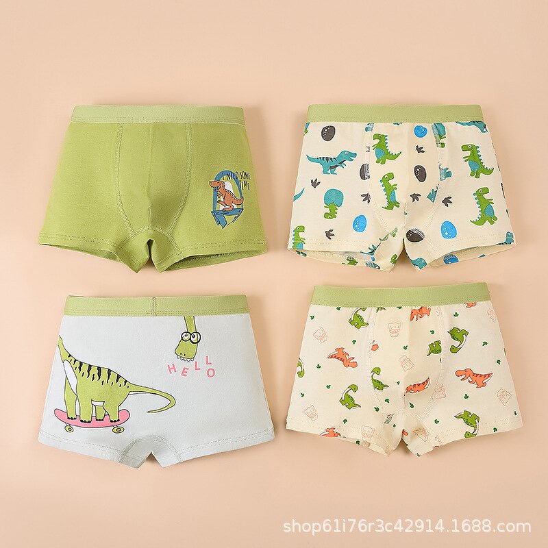 Boys Boxer Briefs Manufacturer - Cartoon Bear Cute Printed Cotton for Primary School Students