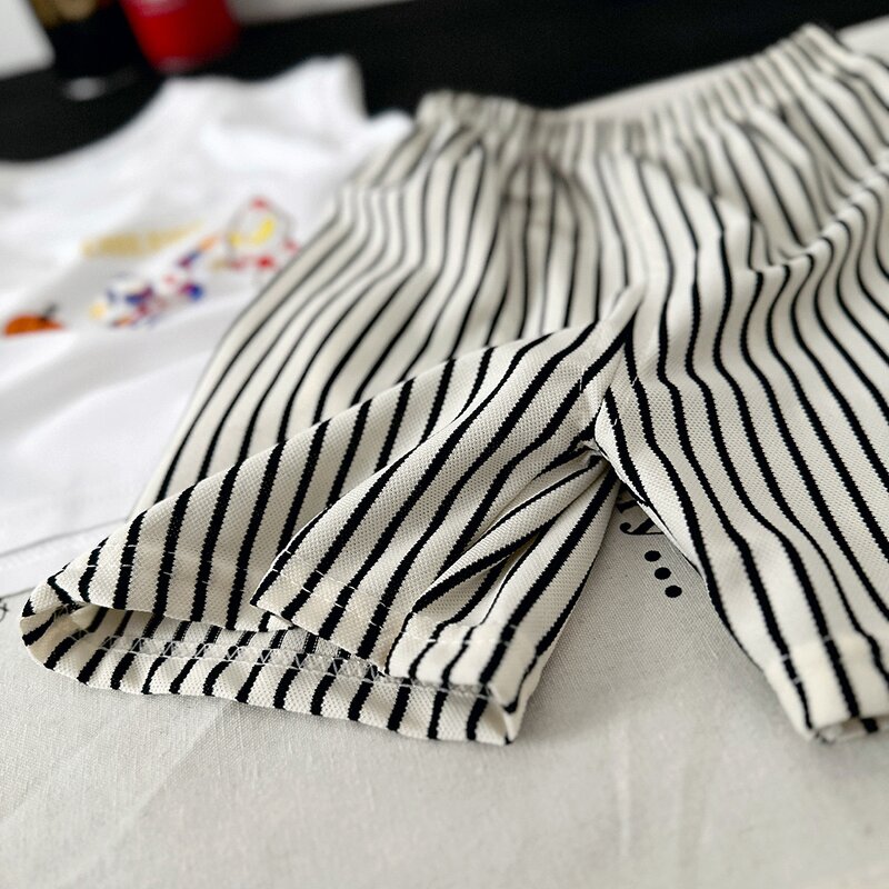 Children's Short-sleeved Suit Manufacturer - 25 Summer New Boys Breathable Crystal Beaded Shorts Cartoon