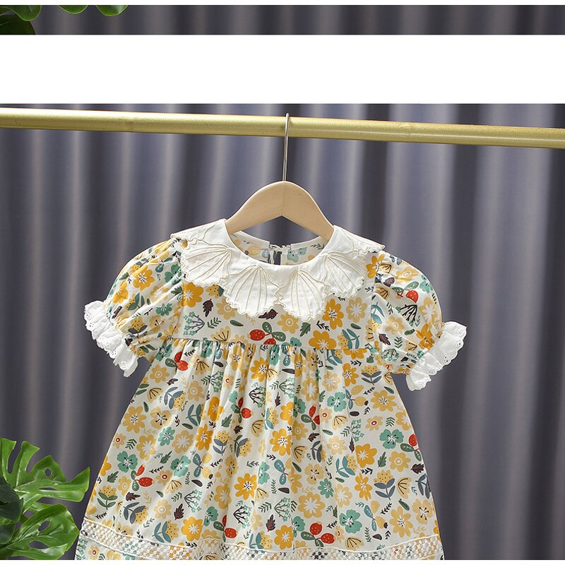 Princess Skirt Manufacturer - Summer Pink Floral Girl Dress Shell Lace Ladies Go Out Skirt 2023