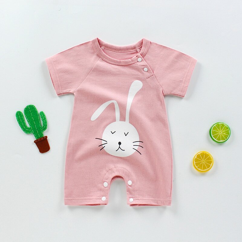 Baby Conjoined Clothing Manufacturer - Summer New Hate Baby Pure Cotton Short-sleeved Thin Newborns Climbing