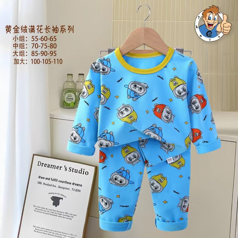 Children's Thermal Underwear Suit Manufacturer - 0-10 Years Casual Boys Girls Autumn Winter Baby Factory
