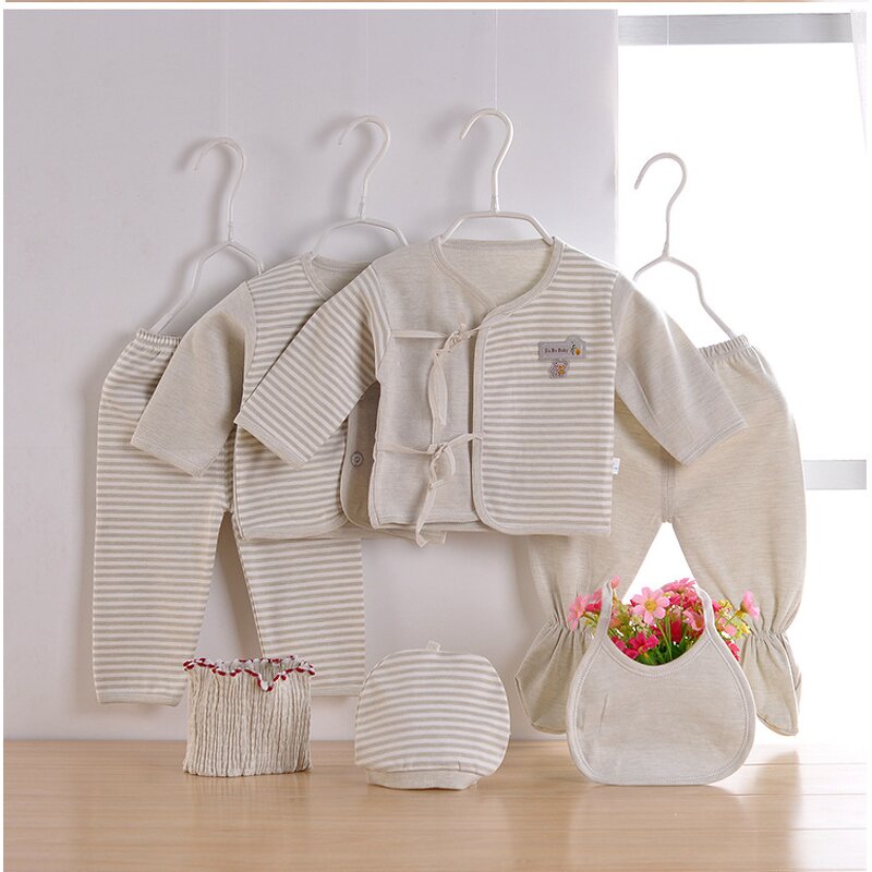Newborn Gift Box Manufacturer - 40 Combing Combed Cotton Four Seasons 7 Pieces of Clothes