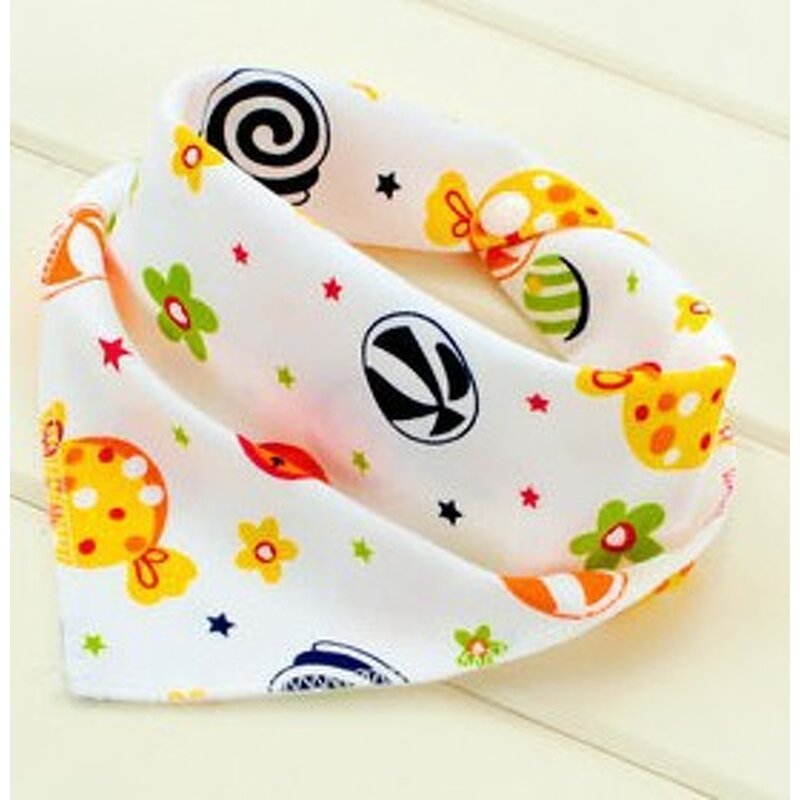 Baby Water Towel Manufacturer - Wholesale Triangular Scarf Cotton Newborn Double Layer Presses and Bibs Scarf
