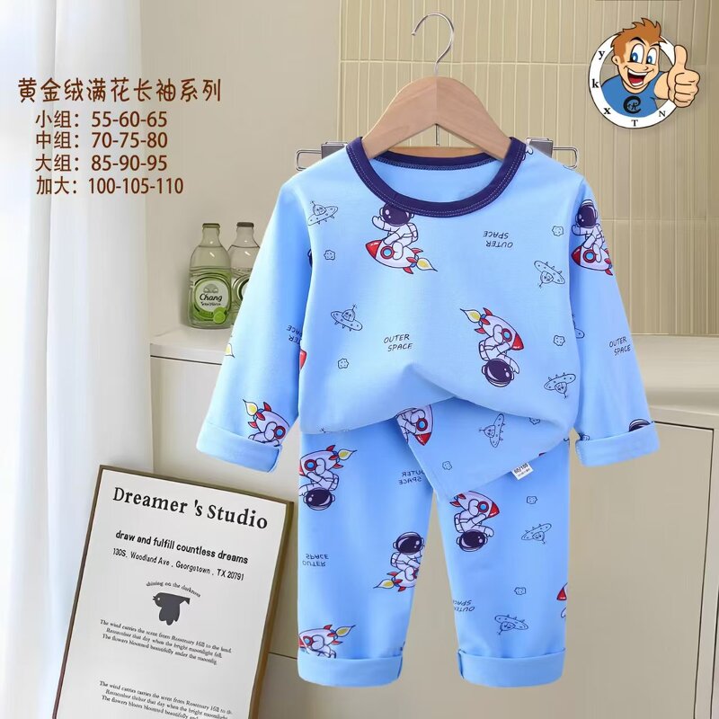 Children's Pajamas Manufacturer - 2025 Spring Autumn Printed Cartoon Casual Home Clothes Suit Factory