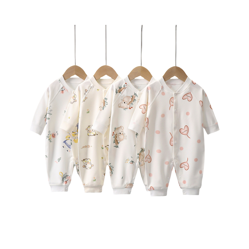 Baby Autumn Clothes Manufacturer - 2025 Long Sleeve Spring Autumn Infant Jumpsuit Pure Cotton Crawling Boneless