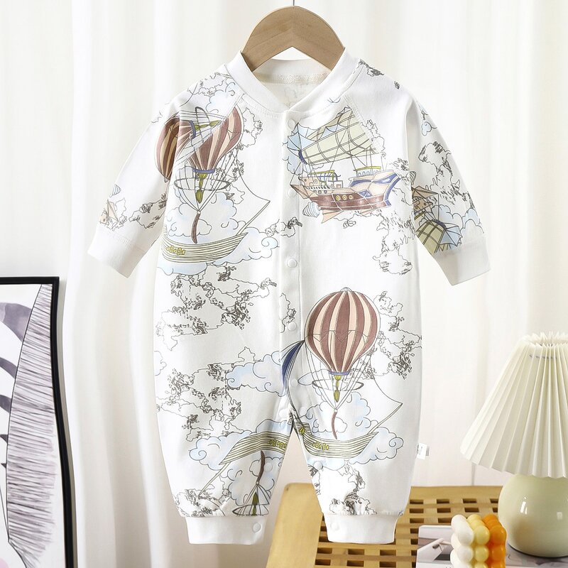 Baby Autumn Clothes Manufacturer - 2025 Long Sleeve Spring Autumn Infant Jumpsuit Pure Cotton Crawling Boneless