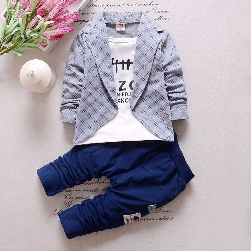 Boys Set Manufacturer - Spring Autumn New Infant Gentleman Suit 0-4 Years Old 2-piece Kids Winter Clothing