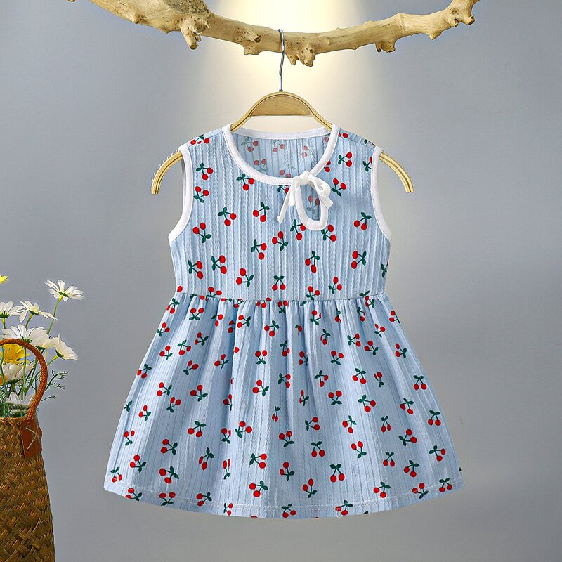Girl Floral Dress Manufacturer - Hot-selling Summer New Foreign Style Cute Vest Skirt Thin Baby Skirt