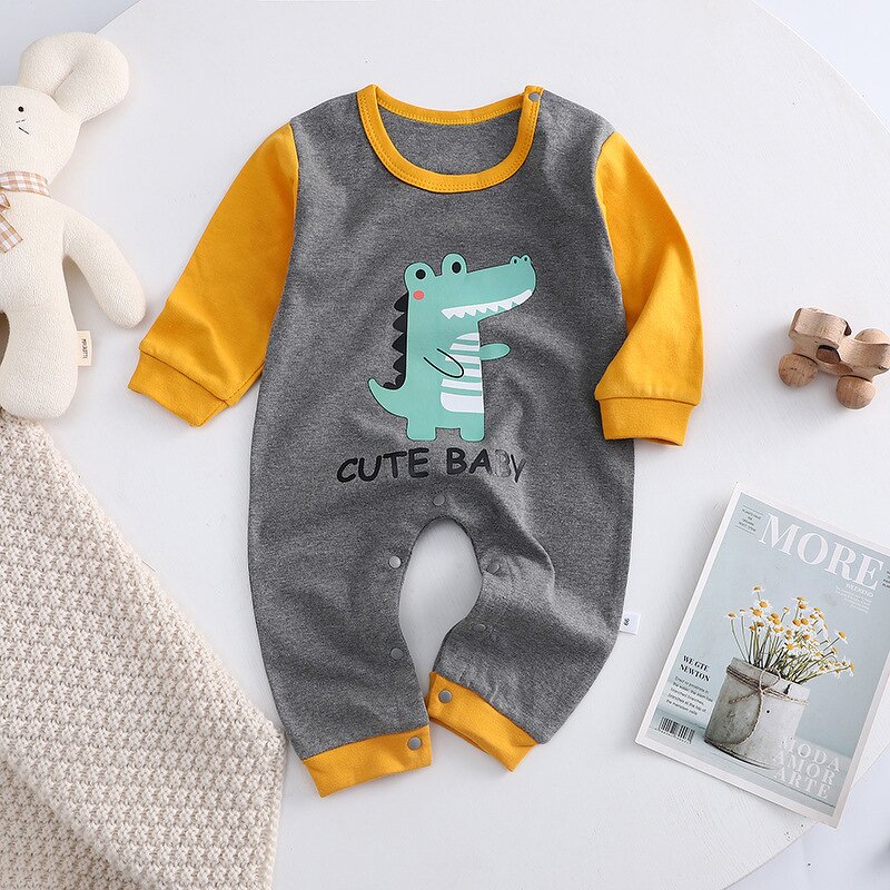 Infant Clothing Manufacturer - Spring Autumn 2023 New Crane Babies Open Crotch Newborn Pajamas