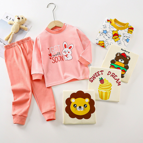 Children's Underwear Set Manufacturer - 2025 Spring New Pure Cotton Boys Long Sleeve Warm Girls Home Autumn Clothes