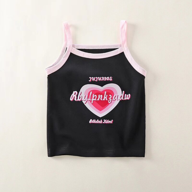 Girls Vest Manufacturer - 0-12 Years Old Elastic Cotton Sling Multi-color Outer Wear Shirt