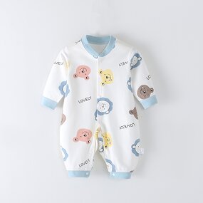 Baby Boneless Conjoined Clothing Manufacturer - Spring Autumn Babies Long-sleeved Hasty Combed Cotton Print