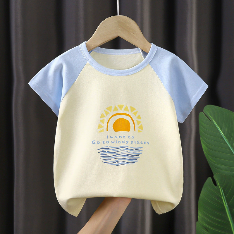 Children's T-shirt Manufacturer - Short-sleeved Pure Cotton Category 2025 Summer New for Boys Girls