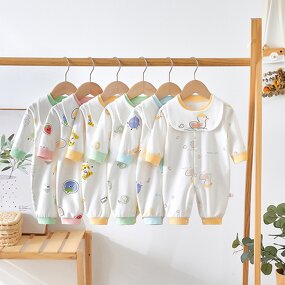 Infant Conjunctivated Clothing Manufacturer - Cotton Newborn Climbing Baby Clothes Young Children Without Bone Sewing