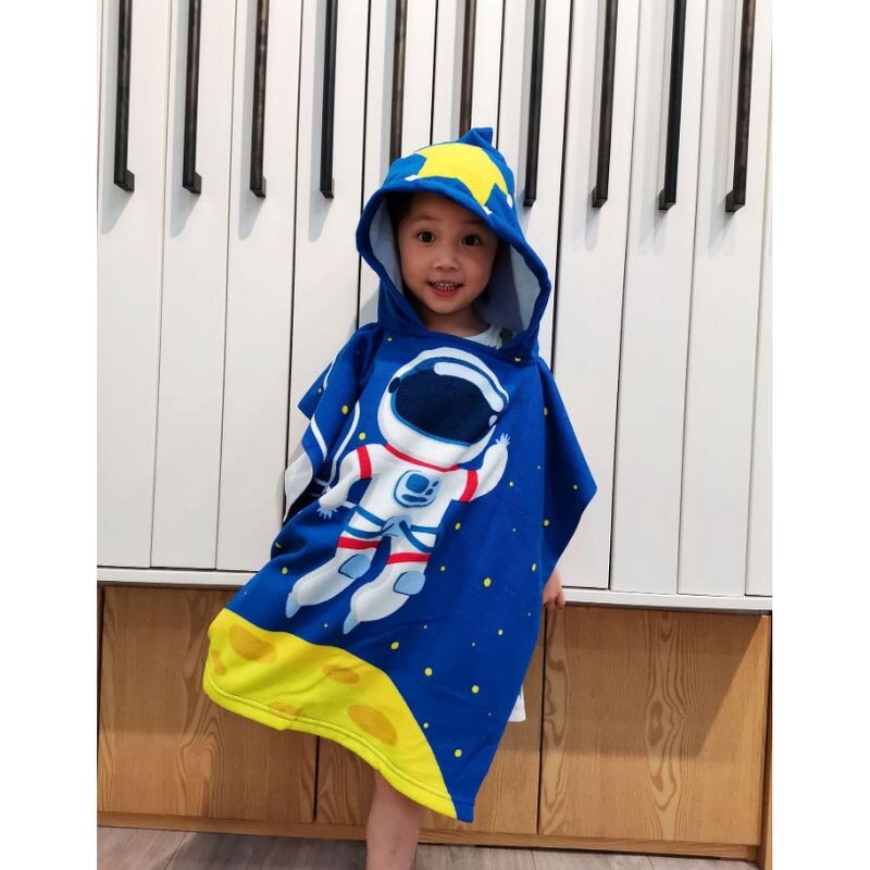 Baby Beach Robe Manufacturer - Wholesale Cartoon Printed Hooded Bath Towel High Water Absorption Cloak for Kids