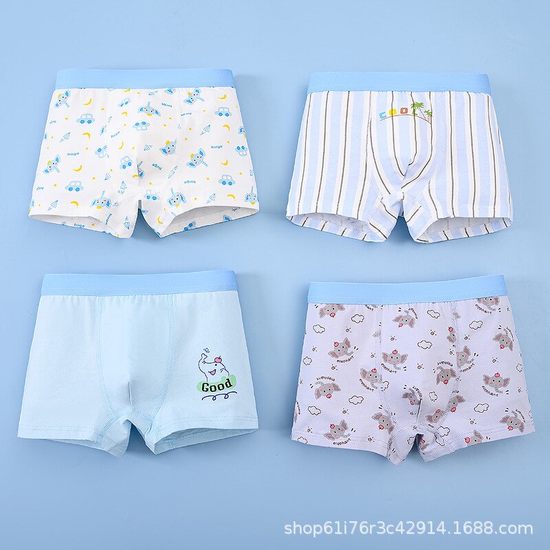 Boys Boxer Briefs Manufacturer - Cartoon Bear Cute Printed Cotton for Primary School Students