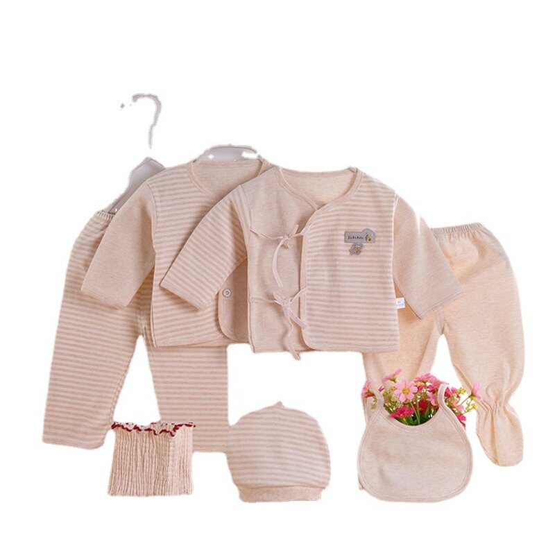 Newborn Gift Box Manufacturer - 40 Combing Combed Cotton Four Seasons 7 Pieces of Clothes