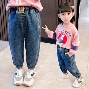 Children's Western Pants Manufacturer - Spring Autumn 2023 New Autumn Girl Baby Bear Pants