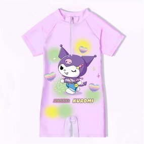 Children's Swimsuit Manufacturer - 2025 Summer New Girls One-piece Cartoon Suit with Cap