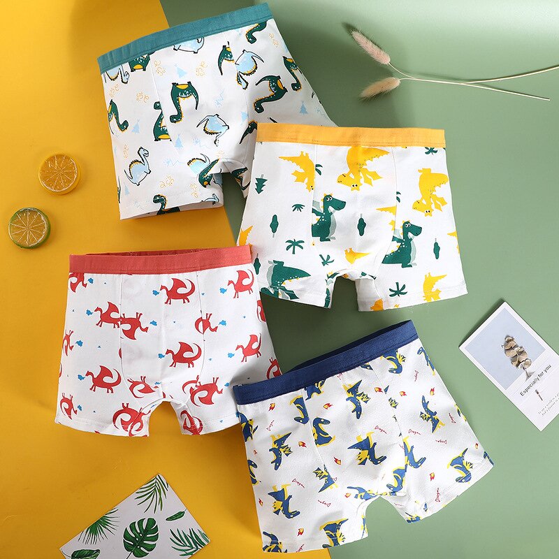 Children's Underwear Manufacturer - 0-10 Years Old Boys Boxer Pants 100% Cotton Shorts
