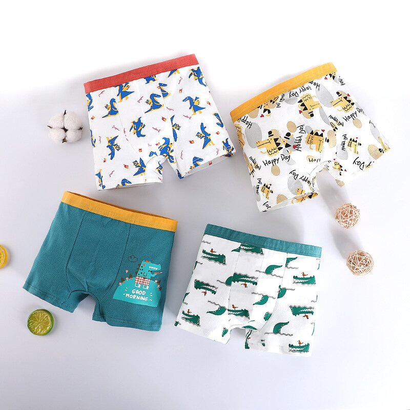 Children's Underwear Manufacturer - 0-10 Years Old Boys Boxer Pants 100% Cotton Shorts