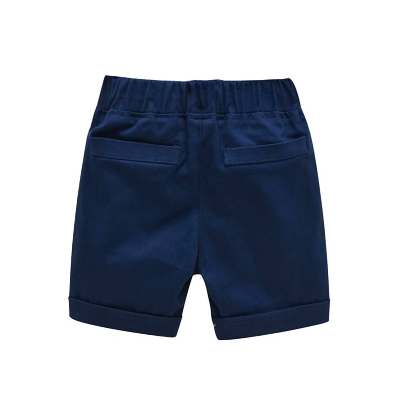 Children's Clothing Suit Manufacturer - 2025 British Gentleman Boys Medium Size Summer Cotton Short-sleeved Overalls Four-piece