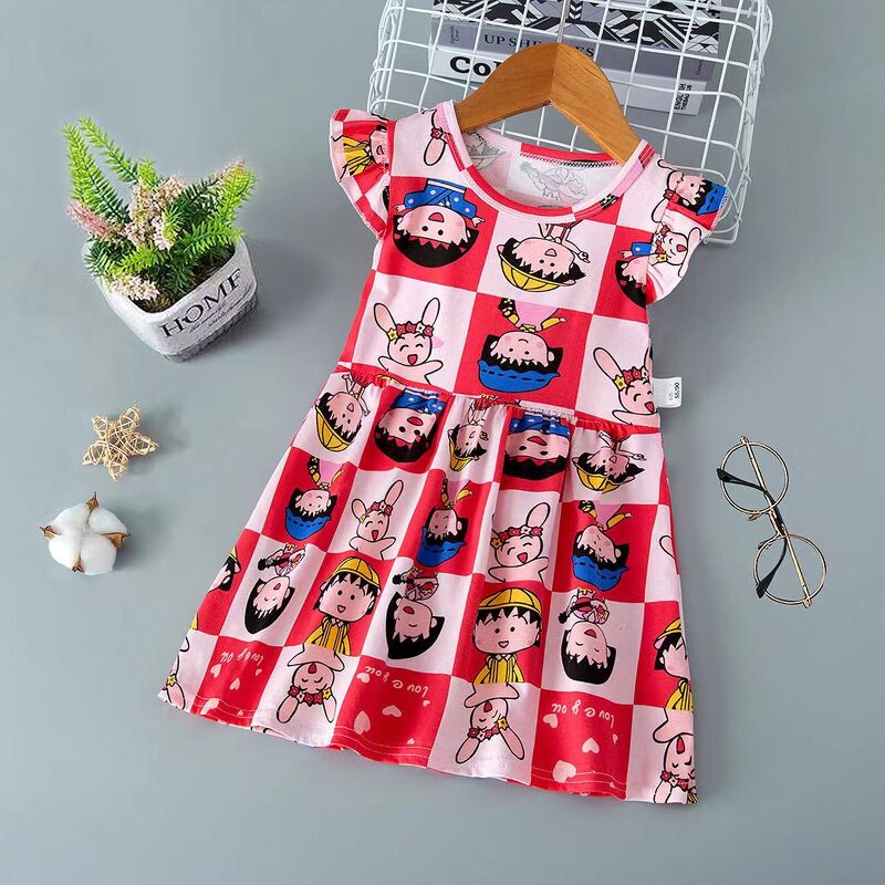 Children's Dress Manufacturer - New Xia Manghua Cartoon Pattern Fashion Skirt Baby Princess 2023