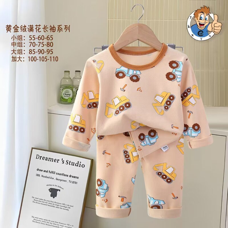 Children's Thermal Underwear Suit Manufacturer - 0-10 Years Casual Boys Girls Autumn Winter Baby Factory