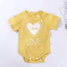 Newborn Clothes Manufacturer - Summer Thin Baby Short-sleeved Fart Clothing Jacket Triangular Cotton Climbing