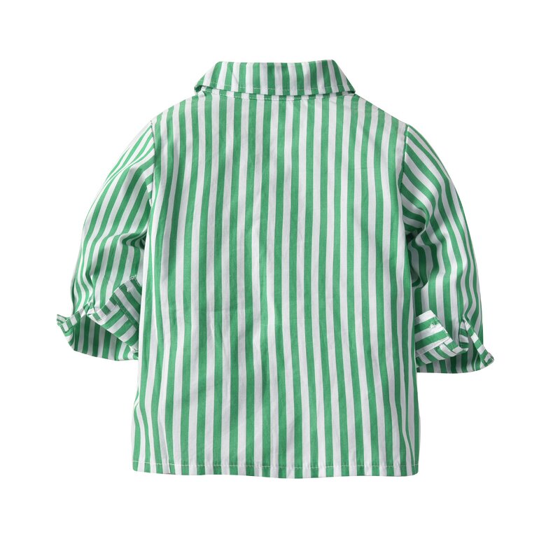 Children's Set Manufacturer - Amazon Exclusive 2025 Autumn Boys Cotton Striped Print Bow Tie Overalls Two-piece