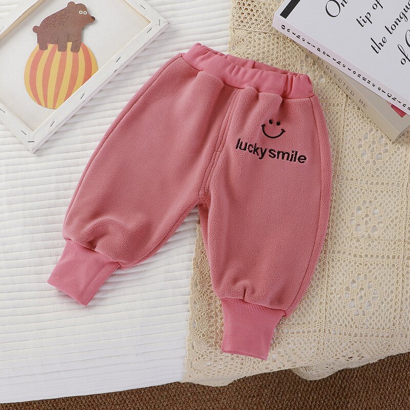 Children's Sports Pants Manufacturer - Velvet Warm Pants Autumn Winter Boys Girls Thick Casual Infant Double-sided